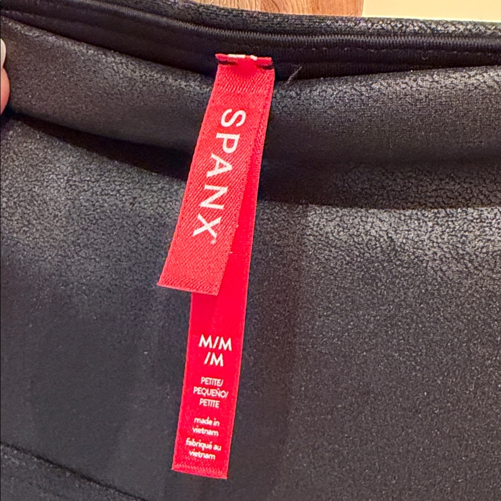 SPANX Faux Leather Black Leggings - Picture 2 of 7